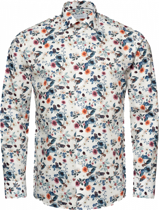 Eton - Businessskjorte Blomsterprint - Contemporary fit - Hvid