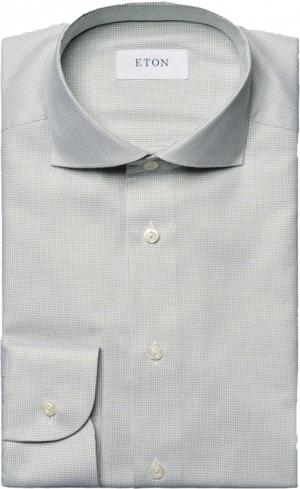 Eton - Lyse Grøn Melange Skjorte Fin Twill - Slim fit - Light Green