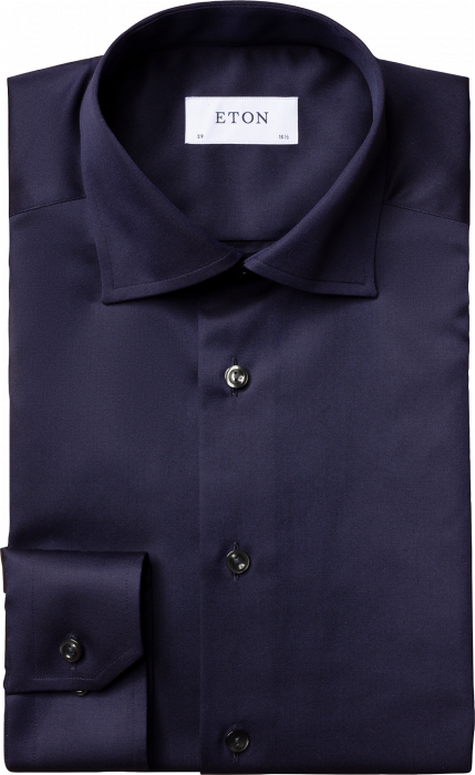 Eton - Signature Twill, Slim Fit, Cut Away - Navy