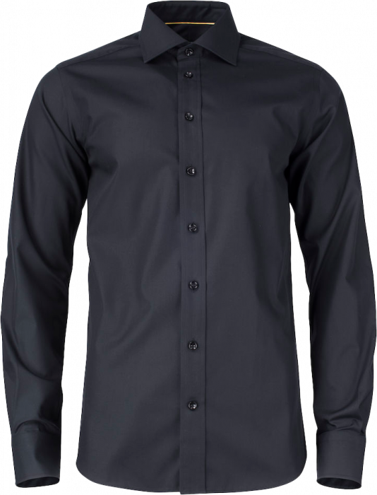 Harvest and Frost - Klassisk Twill Skjorte Regulær Fit - Sort